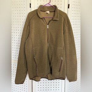 Duluth Trading Co Men's Olive Zip-Up Sweater
